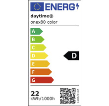 Energielabel der Marke daytime, Produkt onex80 color, Energieeffizienzklasse D