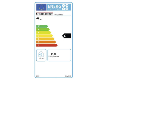 Energielabel für Stiebel Eltron HFA/EB 80 Z mit Energieeffizienzklasse C