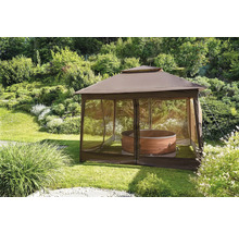 Gartenlandschaft mit Pavillon und Badezuber