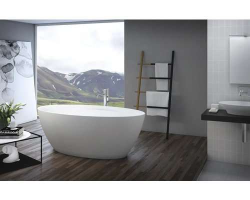 Freistehende Badewanne Jungborn Four 170x85x60 cm weiß glänzend