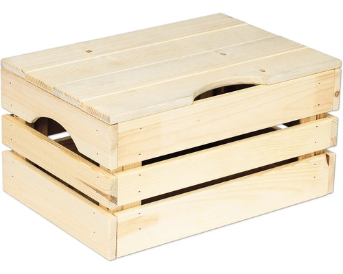Holzkiste mit Deckel zur Aufbewahrung