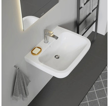 Waschtisch Duravit D-Code halbrund 65x50 cm weiß