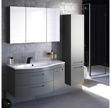 Modernes Badezimmer-Set mit Waschtischunterschrank, Spiegelschrank und Hochschrank
