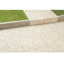 Gartenweg mit Rasen und Beton Bordsteinen