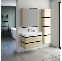 Hochschrank Devo Viva 2.0 40x170x26 cm Anschlag rechts weiß/Eiche