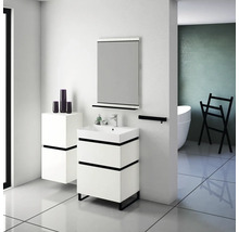 Hängeschrank Devo Viva 2.0 links 40x84x35 cm strukture white Holzdekor mit 2 Türen