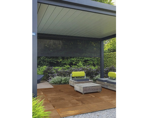 Feinsteinzeug Terrassenplatte Metallic Corten Brown rektifizierte Kante 120 cm x 60 cm x 2 cm