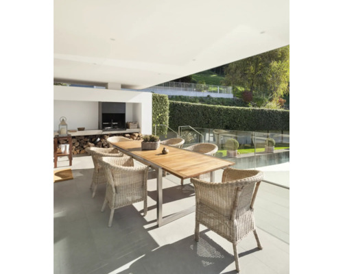Feinsteinzeug Terrassenplatte Alpen beige rektifizierte Kante 60 cm x 60 cm x 2 cm Feinsteinzeug Terrassenplatte Alpen beige rektifizierte Kante 60 cm x 60 cm x 2 cm