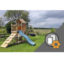 Spielturm mit Rutsche und Schaukel für den Garten