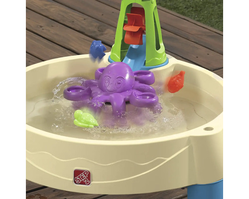Wasserspieltisch mit Wasserrad, Oktopus und Meeresbewohnern als Zubehör