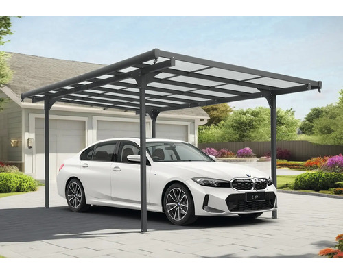 Einzelcarport Alu 299 x 496 cm anthrazit