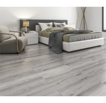 Feinsteinzeug Bodenfliese Firenze 22,9x119,9 cm grau matt