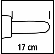 Kettensägenschwert mit einer Länge von 17 Zentimetern.