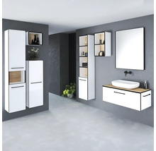 Hochschrank Devo Sonus 2.0 38x186x30 cm Anschlag links mit 4 Regalen weiß