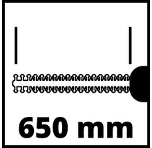 Symbol für eine 650 Millimeter lange Führungsschiene