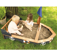 Sandkasten Boot Doris axi 90 x 153 cm Holz schwarz braun