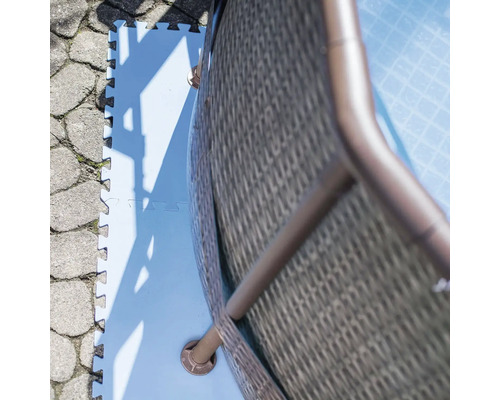 Detailansicht eines Pools mit Schutzmatte