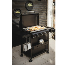 Schwarzer Enders Amaro Gasgrill mit Burgern und Burgerbrötchen auf dem Grill