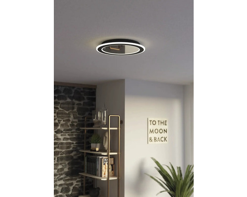 LED-CCT Deckenleuchte Eglo MACCHION 20 W, Ø 380 mm, Einstellbares Weiß, IP 20, schwarz/weiß