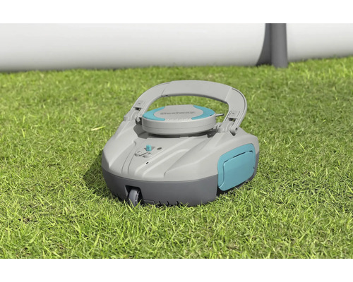 Bestway Logo Schwimmbadreinigungsroboter auf Rasen