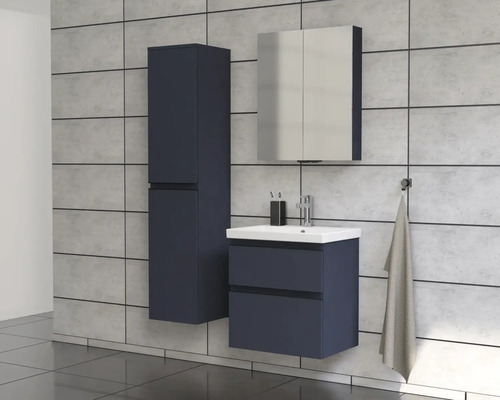 Modernes Badezimmer-Set mit Waschtischunterschrank, Spiegelschrank und Hochschrank