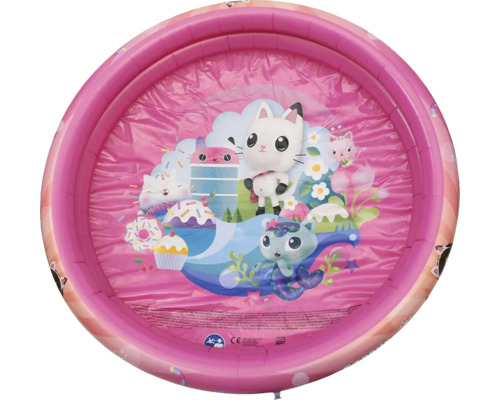Pinkes Kinderplanschbecken mit Cartoon-Motiven