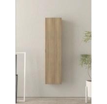 Hängeschrank aus Holz an einer Wand befestigt