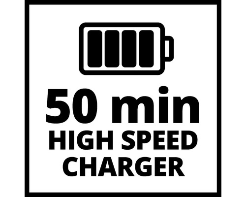 50 Minuten Schnellladegerät Symbol