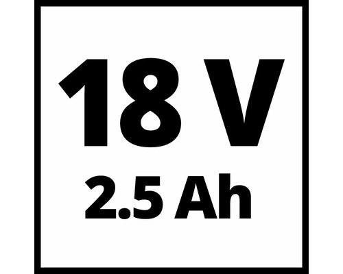 18 Volt 2.5 Amperestunden Kennzeichnung