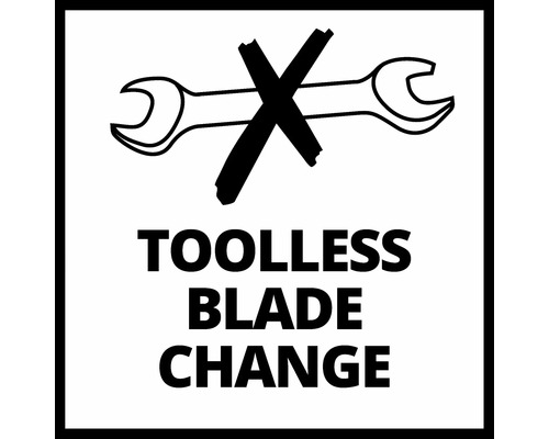 Werkzeugloser Klingenwechsel Symbol