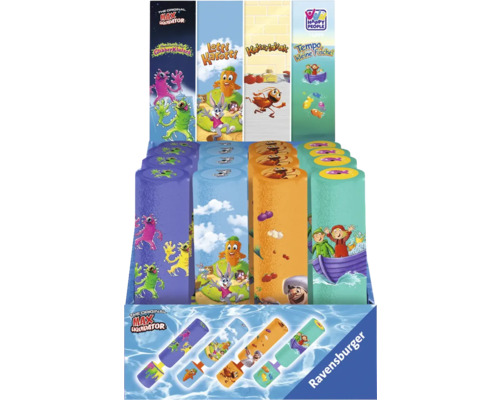 Ravensburger Max Liquidator Wasserspritze Display mit verschiedenen Motiven