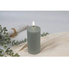 Dekorative graue LED Kerze mit künstlicher Flamme