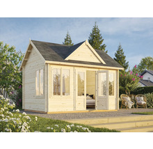 Gartenhaus Palmako Claudia 11,5 m² inkl. Fußboden 444 x 354 cm hellgrau-weiß
