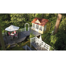 Gartenhaus Palmako Claudia 11,5 m² inkl. Fußboden 444 x 354 cm hellgrau-weiß