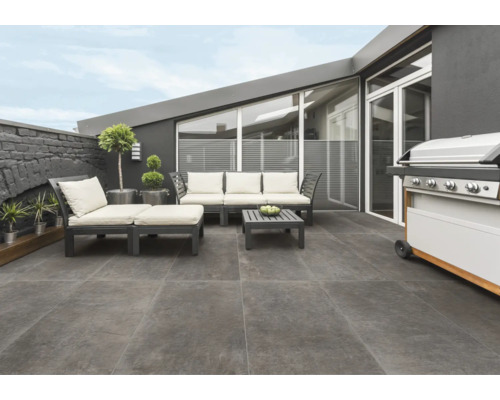 Feinsteinzeug Terrassenplatte Materic Rust 120 cm x 60 cm x 2 cm Feinsteinzeug Terrassenplatte Materic Rust 120 cm x 60 cm x 2 cm