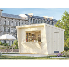 Marktstand Palmako Kira 7,7 m² inkl. Fußboden 355 x 290 cm weiß