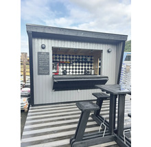Marktstand Palmako Kira 7,7 m² inkl. Fußboden 355 x 290 cm weiß