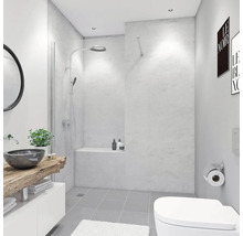 Modernes Badezimmer mit Dusche, Waschtisch und Toilette