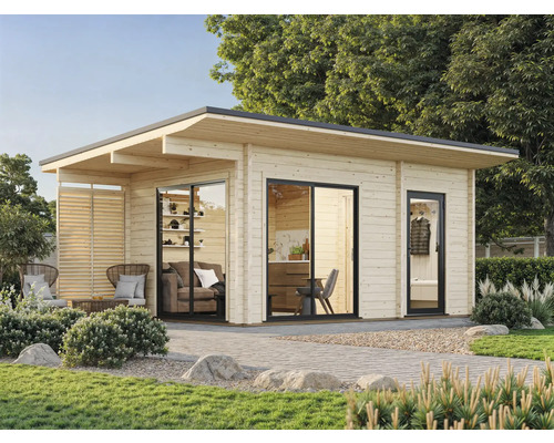 Gartenhaus Palmako Cecilia 14,2 m² inkl. Fußboden 645 x 459 cm natur