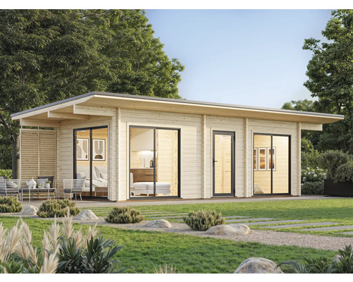 Gartenhaus Palmako Cecilia 21,8 m² inkl. Fußboden 1030 x 460 cm natur
