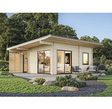 Gartenhaus Palmako Cecilia 27,2 m² inkl. Fußboden 675 x 712 cm natur