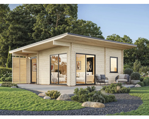 Gartenhaus Palmako Cecilia 27,2 m² inkl. Fußboden 675 x 712 cm natur
