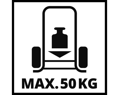 Symbol für maximale Belastbarkeit von 50 Kilogramm