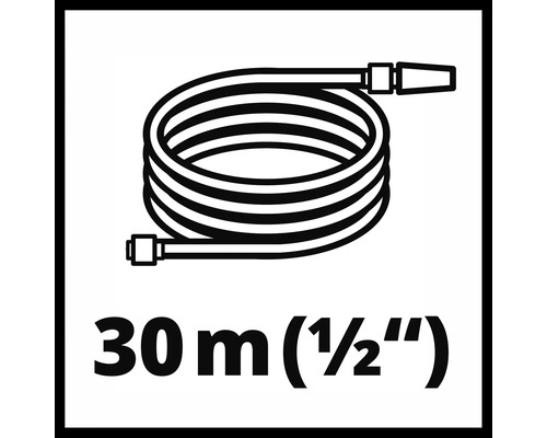 Symbol für 30 Meter Gartenschlauch mit einem halben Zoll Durchmesser