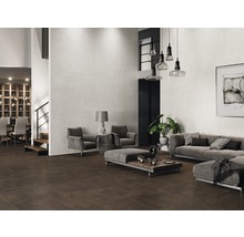 Feinsteinzeug Bodenfliese Industrial white 120x260 cm weiß seidenmatt lappato rektifiziert