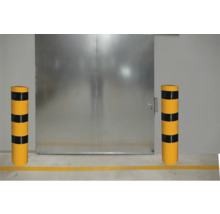Stahlrohrpoller Ø 273 x 5 mm ortsfest, zum Einbetonieren gelb / schwarz
