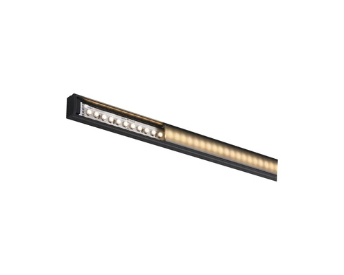 LED-Leuchte in einem schwarzen Gehäuse