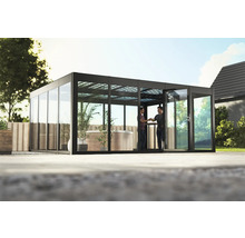 Solargewächshaus SunGarden Energy 5.4 Solar Gesamtleistung max 2750 W Kunststoff 6 mm 548 x 443 cm anthrazit