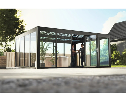 Solargewächshaus SunGarden Energy 5.4 Solar Gesamtleistung max 2750 W Kunststoff 6 mm 548 x 443 cm anthrazit Solargewächshaus SunGarden Energy 5.4 Solar Gesamtleistung max 2750 W Kunststoff 6 mm 548 x 443 cm anthrazit