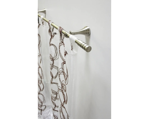 Gardinenstange mit Vorhang im Detail